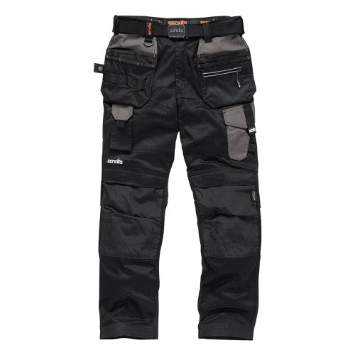 Front - Scruffs Mens Pro Flex Holster Pocket Work Trousers