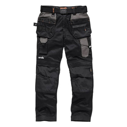 Front - Scruffs Mens Pro Flex Holster Pocket Work Trousers
