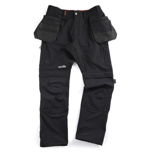 Front - Scruffs Mens Tech Holster Pocket Work Trousers