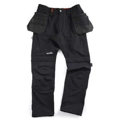 Front - Scruffs Mens Tech Holster Pocket Work Trousers