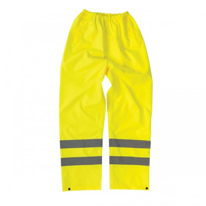 Front - Tough Grit Mens Hi-Vis Waterproof Trousers