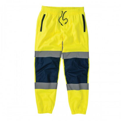 Front - Tough Grit Mens Two Tone Hi-Vis Trousers