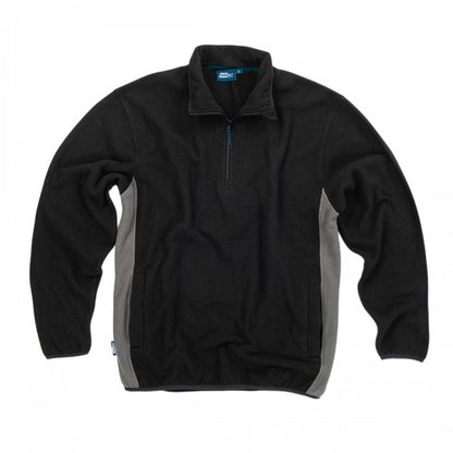 Front - Tough Grit Mens Two Tone Quarter Zip Fleece Top