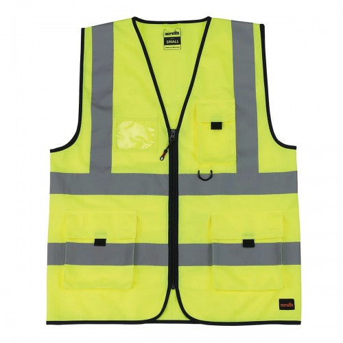 Front - Scruffs Unisex Adult Technical Hi-Vis Vest