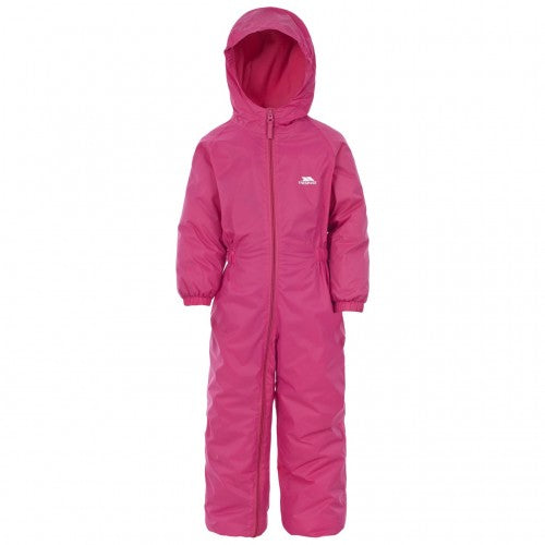 Front - Trespass Kids Unisex Dripdrop Padded Waterproof Rain Suit