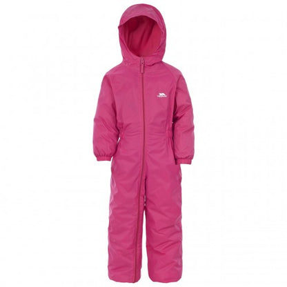 Front - Trespass Kids Unisex Dripdrop Padded Waterproof Rain Suit