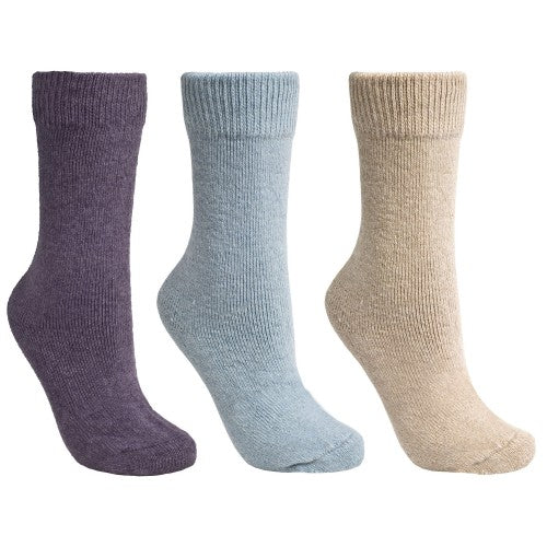 Front - Trespass Womens/Ladies Alert Thermal Boot Socks (Pack Of 3)