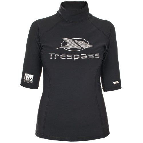 Front - Trespass Womens/Ladies Azad Short Sleeve Swimming Rash Guard