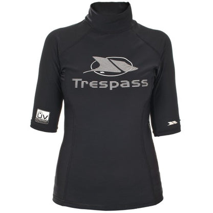 Front - Trespass Womens/Ladies Azad Short Sleeve Swimming Rash Guard