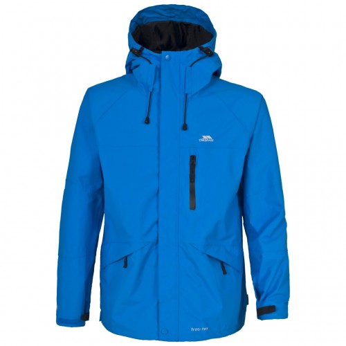 Front - Trespass Mens Corvo Hooded Full Zip Waterproof Jacket/Coat