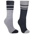 Front - Trespass Mens Hitched Two Tone Anti Blister Hiking Boot Socks (2 Pairs)