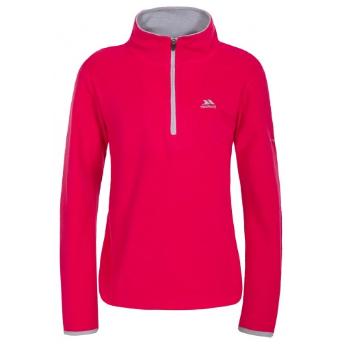 Front - Trespass Childrens Girls Sybil Half Zip Microfleece Top