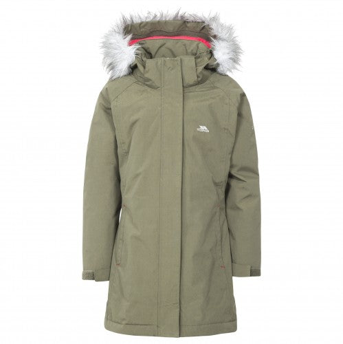 Front - Trespass Childrens Girls Fame Waterproof Parka Jacket