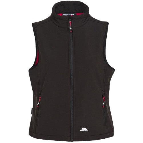 Front - Trespass Womens/Ladies Norma Softshell Sleeveless Gilet