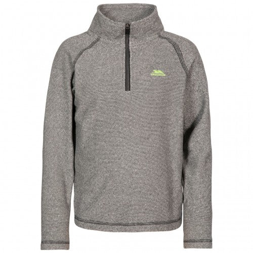 Green Smoke-Alpine - Front - Trespass Childrens-Kids Keynote Fleece