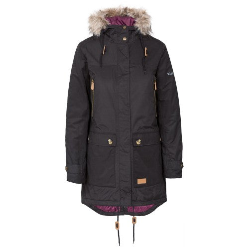 Trespass womens clea insulated waterproof on sale parka jacket dark khaki
