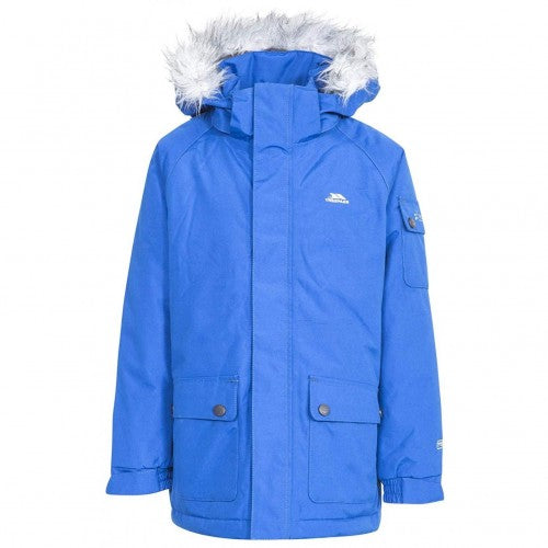 Front - Trespass Boys Holsey Hooded Parka Jacket