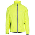 Front - Trespass Mens Retract Hi-Vis Packaway Waterproof Jacket.