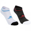 Platinum-Dark Grey - Front - Trespass Unisex Adults Isolate Coolmax Trainer Sock (Pack Of 2)