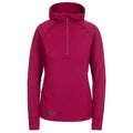 Front - Trespass Womens/Ladies Rebecca Hooded 1/2 Zip Top