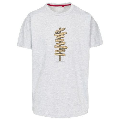 Front - Trespass Mens Signpost Marl T-Shirt