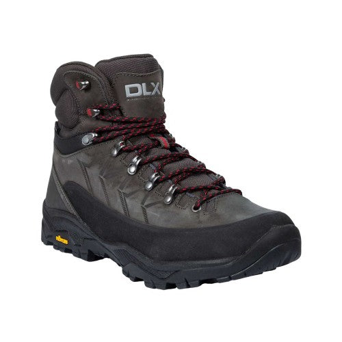 Front - Trespass Mens Brody Grain Leather Hiking Boots