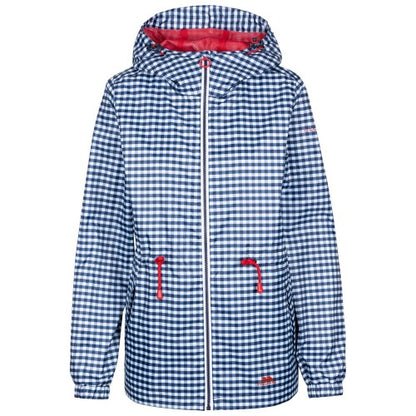 Front - Trespass Womens/Ladies Niggle TP75 Checked Waterproof Jacket