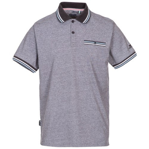Front - Trespass Mens Kaberbridge Marl Polo Shirt
