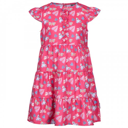 Front - Trespass Girls Subtle Butterflies Casual Dress