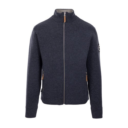 Front - Trespass Mens Cushendun Marl DLX Knitted Cardigan