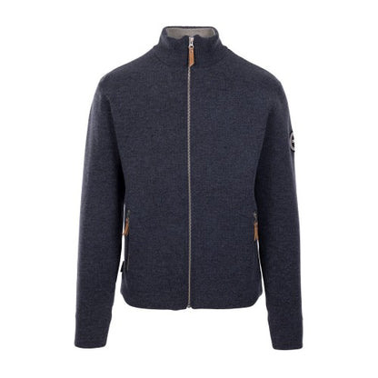 Front - Trespass Mens Cushendun Marl DLX Knitted Cardigan