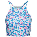 Front - Trespass Womens/Ladies Harlow Leopard Print Swim Top
