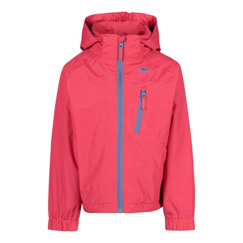 Front - Trespass Girls Flexie TP50 Waterproof Jacket