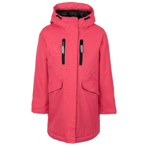 Front - Trespass Girls Roseview Raincoat