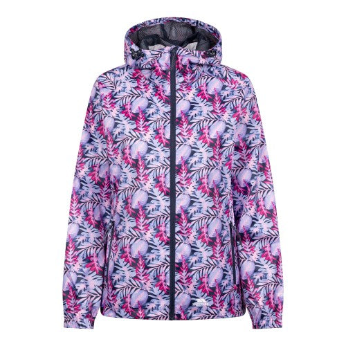Front - Trespass Womens/Ladies Indulge Foliage Print Packaway Jacket