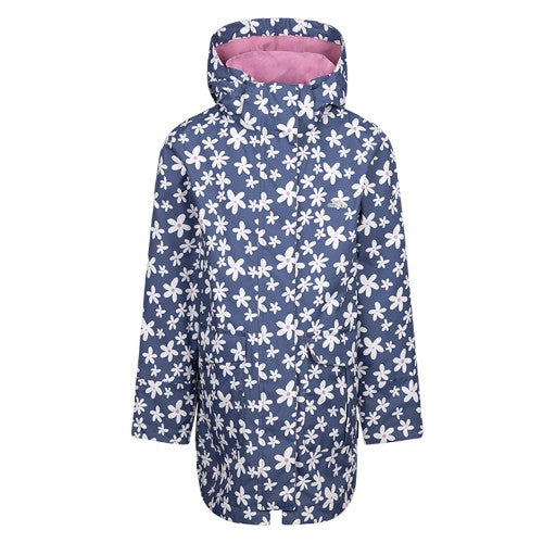 Front - Trespass Girls Primdrop Waterproof Hooded Raincoat
