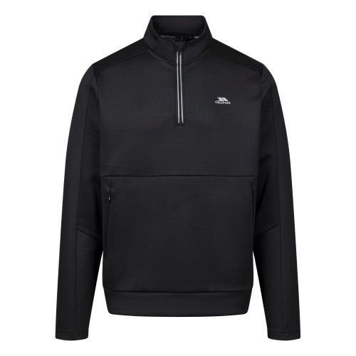 Front - Trespass Mens Jay Quarter Zip Long-Sleeved Top