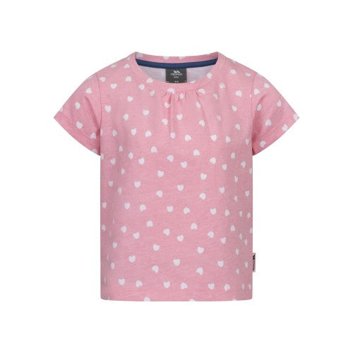 Front - Trespass Girls Hira Hearts T-Shirt