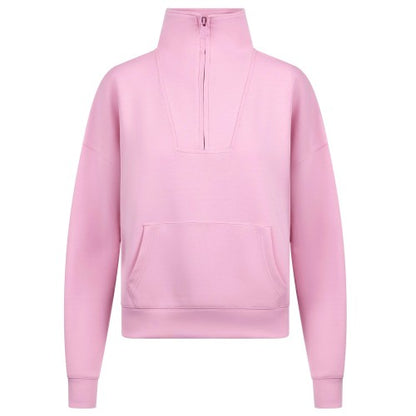 Front - Trespass Womens/Ladies Jean Half Zip Sweatshirt