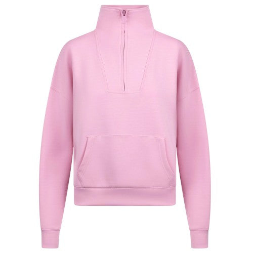 Front - Trespass Womens/Ladies Jean Half Zip Sweatshirt