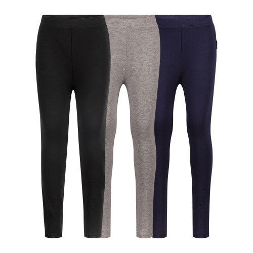 Front - Trespass Girls Brinklie Leggings (Pack of 3)