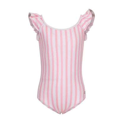Front - Trespass Girls Silia Stripe One Piece Swimsuit
