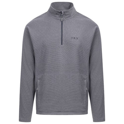 Greystone - Front - Trespass Mens Sebastian DLX Quarter Zip Fleece Top