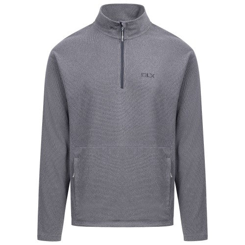 Front - Trespass Mens Sebastian DLX Quarter Zip Fleece Top