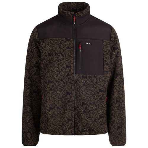 Front - Trespass Mens Gordon Camo DLX Fleece Jacket