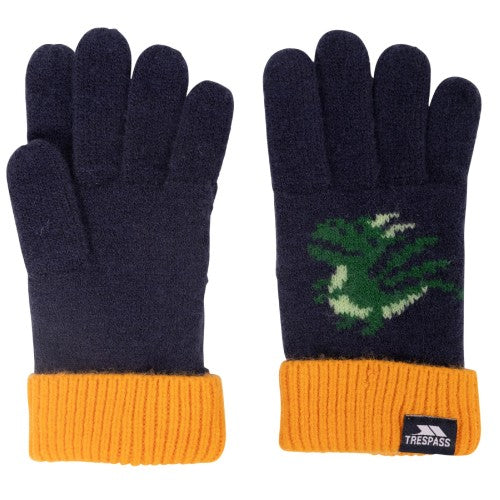 Front - Trespass Boys Paxon Knitted Gloves