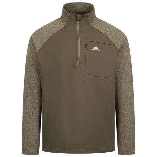 Front - Trespass Mens Eric Quarter Zip Active Top