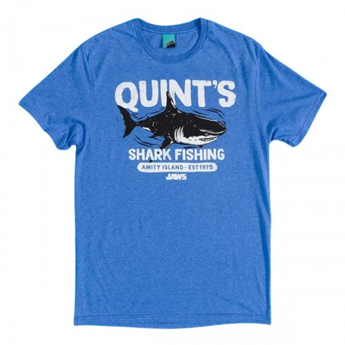 Front - Jaws Unisex Adult Quint´s Shark Fishing Marl T-Shirt