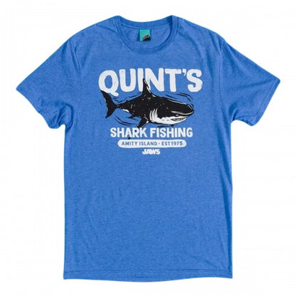 Front - Jaws Unisex Adult Quint´s Shark Fishing Marl T-Shirt