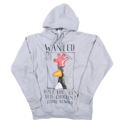 Front - Wallace and Gromit Unisex Adult Feathers McGraw Wanted Poster Hoodie